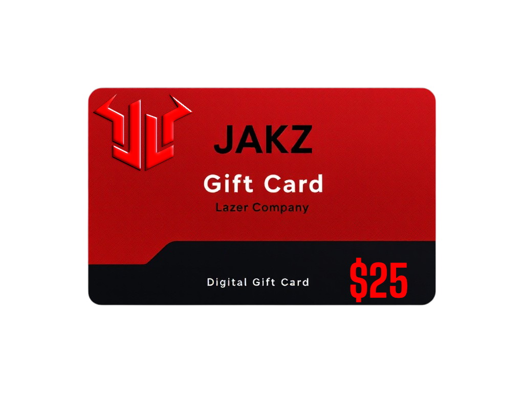JAKZ Lazer Digital Gift Cards – Perfect for Laser Engraved Gifts