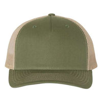 Custom Hats Richardson Army Olive - Tan 112FP Richardson Adjustable Snapback Two Tone Hats Custom Patch Hats Patch Hat