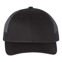 Custom Hats Richardson Black 112 Richardson Solid Color Adjustable Snapback Custom Hats Custom Patch Hats Patch Hat