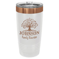 Custom Hats White - Rose Engravable 20oz Tumbler with Slider Lid Custom Patch Hats Patch Hat