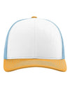 Richardson 112 - White/ Columbia Blue/ Yellow