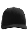 Richardson 112 Trucker Hat - Black - Custom Laser Engraved Leather Patch