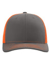 Richardson 112 - Charcoal/ Neon Orange