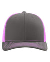 Richardson 112 - Charcoal/ Neon Pink