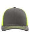 Richardson 112 - Charcoal/ Neon Yellow