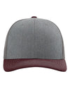Richardson 112 - Heather Grey/ Charcoal/ Maroon