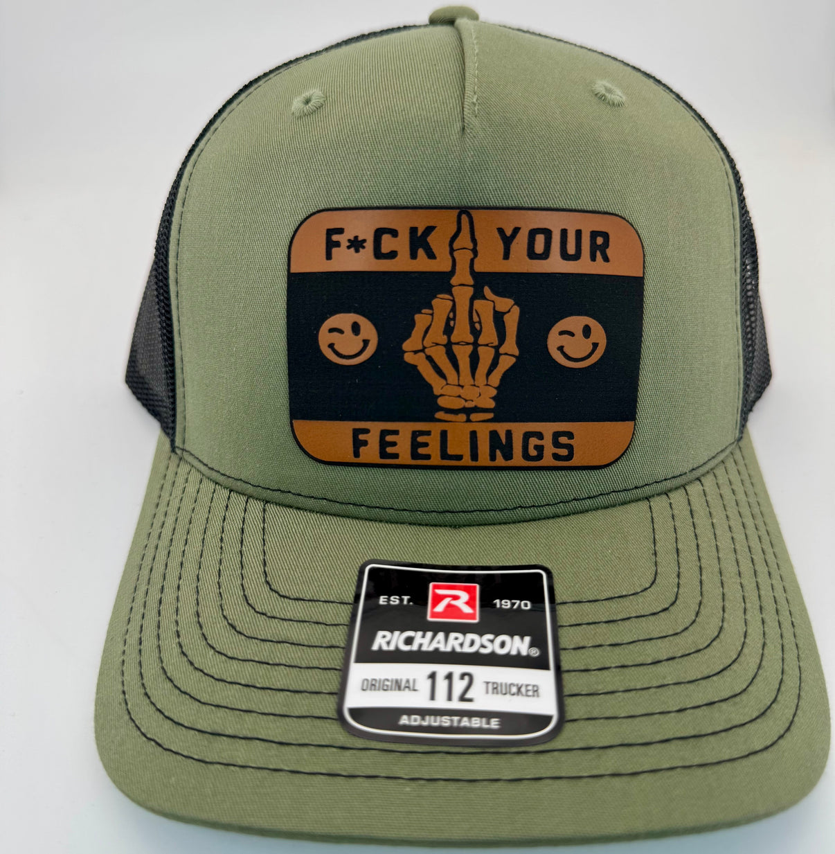 F*ck Your Feelings Rectangle 112FP Richardson Patch Hat