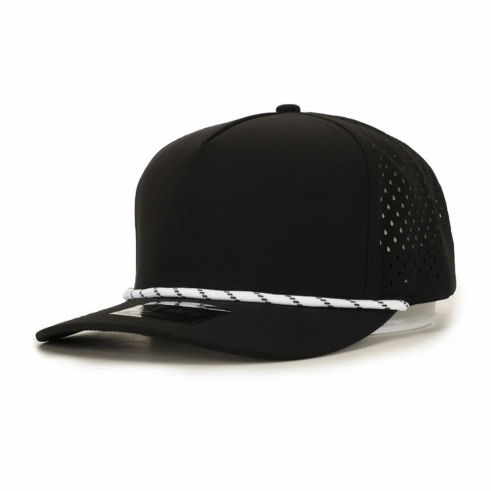 Custom Hats 1010 Hat Black 1010 Adjustable Snapback 5 Panel Rope Hats Custom Patch Hats Patch Hat