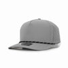 Custom Hats 1010 Hat Light Grey 1010 Adjustable Snapback 5 Panel Rope Hats Custom Patch Hats Patch Hat
