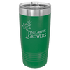 Custom Hats Green Engravable 20oz Tumbler with Slider Lid Custom Patch Hats Patch Hat
