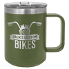 Custom Hats Mugs Olive Green Polar Camel 15 oz. Olive Green Vacuum Insulated Mug with Slider Lid Custom Patch Hats Patch Hat