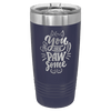 Custom Hats Navy Blue Engravable 20oz Tumbler with Slider Lid Custom Patch Hats Patch Hat
