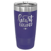 Custom Hats Purple Engravable 20oz Tumbler with Slider Lid Custom Patch Hats Patch Hat