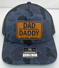 Custom Hats Richardson Admiral Duck Camo - Black Dad in the streets, Daddy in the Sheets 112PFP Richardson Custom Patch Hats Patch Hat