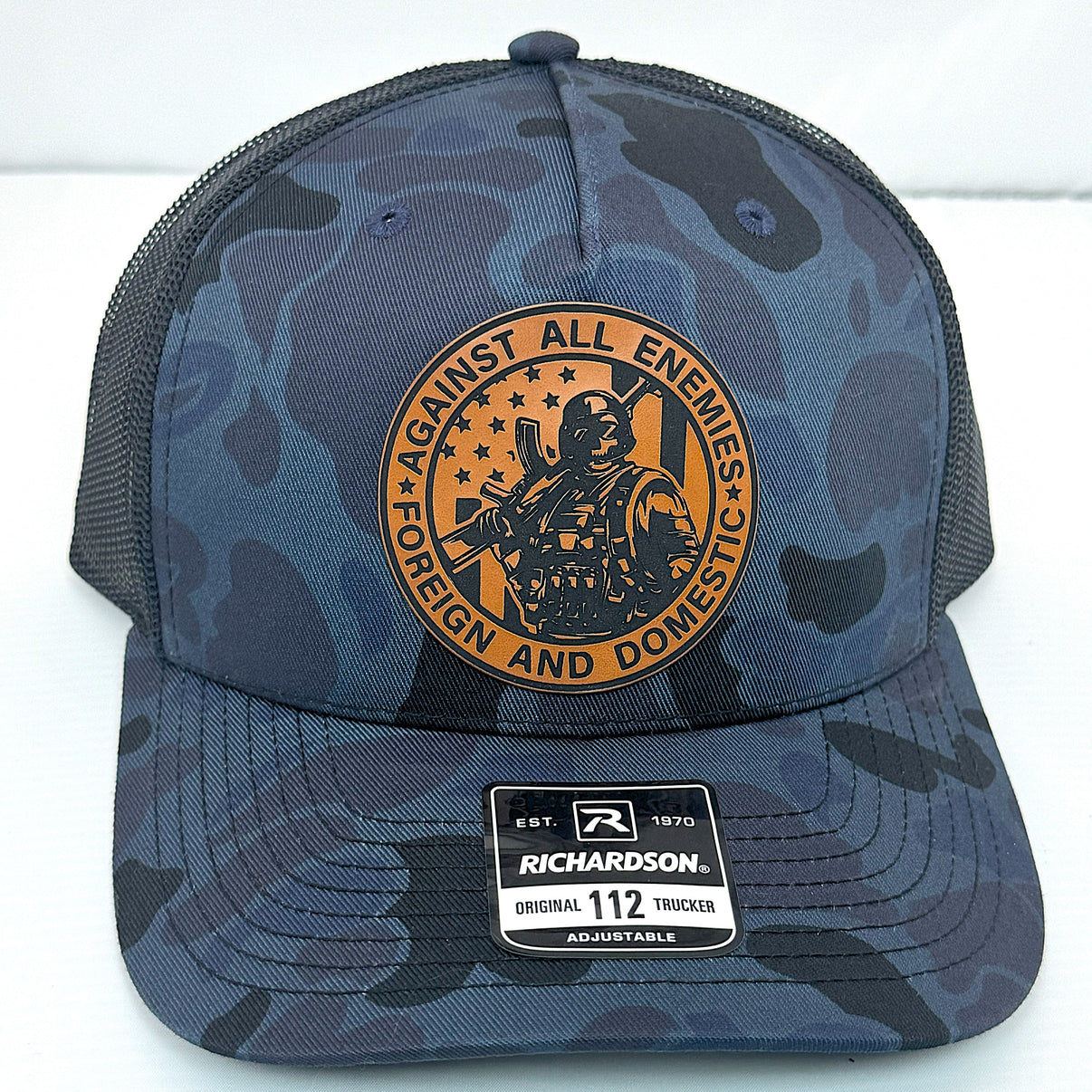 Custom Hats Richardson Against All Enemies 112PFP Richardson Custom Patch Hats Patch Hat