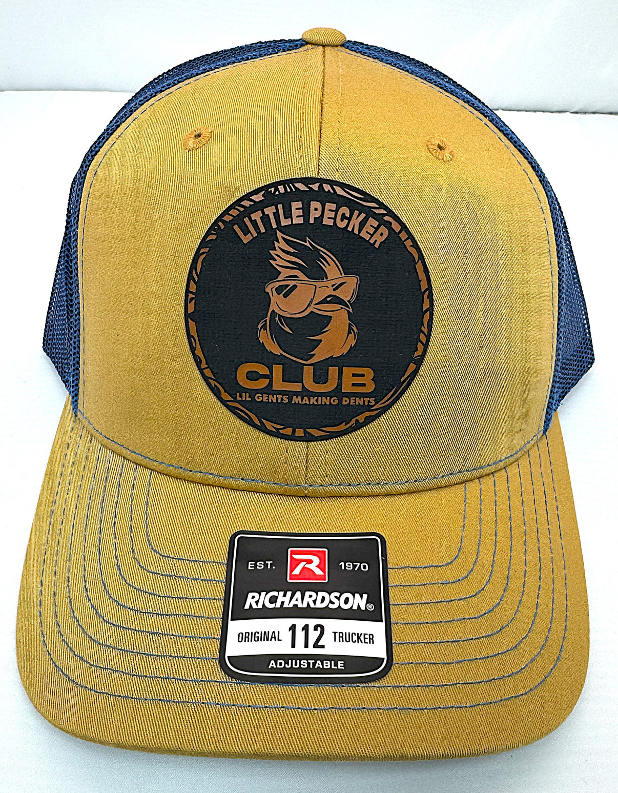 Custom Hats Richardson Biscuit - True Blue Little Pecker Club 112 Richardson Custom Patch Hats Patch Hat