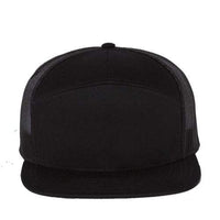 Custom Hats Richardson Black 168 Richardson Solid Color 7-Panel Hat Custom Patch Hats Patch Hat