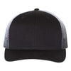 Custom Hats Richardson Black - Black to White Fade 112PM Richardson Adjustable Snapback Two Tone Hats Custom Patch Hats Patch Hat