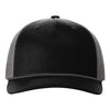 Custom Hats Richardson Black - Charcoal 112FPR Richardson Adjustable Snapback  Rope Hats Custom Patch Hats Patch Hat