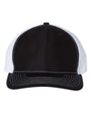 Custom Hats Richardson Black - White 112PL Richardson R-Flex Adjustable Snapback Two Tone Hats Custom Patch Hats Patch Hat