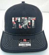 Custom Hats Richardson Black - White HUNT 112 Richardson Custom Patch Hats Patch Hat