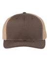 Custom Hats Richardson Brown - Khaki 112PL Richardson R-Flex Adjustable Snapback Two Tone Hats Custom Patch Hats Patch Hat