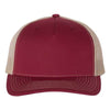 Custom Hats Richardson Cardinal - Tan 112FP Richardson Adjustable Snapback Two Tone Hats Custom Patch Hats Patch Hat