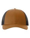 Custom Hats Richardson Carmel - Black 115 Richardson Adjustable Snapback Two Tone Hats Custom Patch Hats Patch Hat