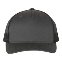 Custom Hats Richardson Charcoal - Black 112FP Richardson Adjustable Snapback Two Tone Hats Custom Patch Hats Patch Hat