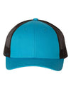 Custom Hats Richardson Cyan - Black 115 Richardson Adjustable Snapback Two Tone Hats Custom Patch Hats Patch Hat
