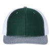 Custom Hats Richardson Dark Green - White - Heather Grey 112 Richardson Three Color Adjustable Snapback Custom Hats Custom Patch Hats Patch Hat