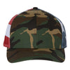 Custom Hats Richardson Green Camo - Stars and Stripes 112PM Richardson Adjustable Snapback Two Tone Hats Custom Patch Hats Patch Hat
