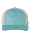 Custom Hats Richardson Green Teal Heather - Black 115CH Richardson Adjustable Snapback Two Tone Hats Custom Patch Hats Patch Hat