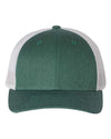 Custom Hats Richardson Heather Dark Green - Silver 115 Richardson Adjustable Snapback Two Tone Hats Custom Patch Hats Patch Hat