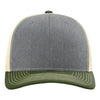 Custom Richardson 112 Snapback Hat, Heather Grey, Birch, and Army Olive