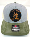 Custom Hats Richardson Heather Grey - Birch - Army Olive Little Peckers Club 112FP Richardson Custom Patch Hats Patch Hat