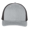 Custom Hats Richardson Heather Grey - Black 112FP Richardson Adjustable Snapback Two Tone Hats Custom Patch Hats Patch Hat