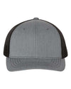 Custom Hats Richardson Heather Grey - Black 112Y Richardson Youth Adjustable Snapback Hat Custom Patch Hats Patch Hat