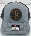 Custom Hats Richardson Heather Grey - Black I Work The Pole So My Wife Doesn't Have To 112 Richardson Custom Patch Hats Patch Hat