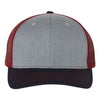 Custom Richardson 112 Snapback Hat, Heather Grey, Cardinal, and Navy