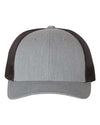 Custom Hats Richardson Heather Grey - Dark Charcoal 115 Richardson Adjustable Snapback Two Tone Hats Custom Patch Hats Patch Hat