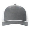 Custom Hats Richardson Heather Grey - White 112FPR Richardson Adjustable Snapback  Rope Hats Custom Patch Hats Patch Hat
