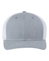 Custom Hats Richardson Heather Grey - White 112PL Richardson R-Flex Adjustable Snapback Two Tone Hats Custom Patch Hats Patch Hat
