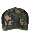 Custom Hats Richardson Large/XLarge 7 3/8 - 7 5/8" / Army Camo - Black 110 Richardson Fitted R-Flex Two Tone Hats Custom Patch Hats Patch Hat