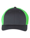 Custom Hats Richardson Large/XLarge 7 3/8 - 7 5/8" / Charcoal - Neon Green 110 Richardson Fitted R-Flex Two Tone Hats Custom Patch Hats Patch Hat
