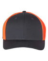 Custom Hats Richardson Large/XLarge 7 3/8 - 7 5/8" / Charcoal - Neon Orange 110 Richardson Fitted R-Flex Two Tone Hats Custom Patch Hats Patch Hat