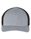 Custom Hats Richardson Large/XLarge 7 3/8 - 7 5/8" / Heather Grey - Black 110 Richardson Fitted R-Flex Two Tone Hats Custom Patch Hats Patch Hat