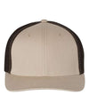 Custom Hats Richardson Large/XLarge 7 3/8 - 7 5/8" / Khaki - Coffee 110 Richardson Fitted R-Flex Two Tone Hats Custom Patch Hats Patch Hat