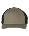 Custom Hats Richardson Large/XLarge 7 3/8 - 7 5/8" / Loden - Black 110 Richardson Fitted R-Flex Two Tone Hats Custom Patch Hats Patch Hat