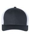Custom Hats Richardson Large/XLarge 7 3/8 - 7 5/8" / Navy - White 110 Richardson Fitted R-Flex Two Tone Hats Custom Patch Hats Patch Hat